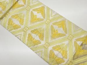 リサイクル　本銀箔襷に鳳凰・蝶模様織出し袋帯